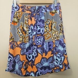 LOFT Pull On Floral Skirt Women's Size XS Colorful